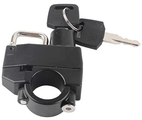 AOWINHIT Antivol de Casque de Moto Petit et Robuste pour Guidon de 22 Mm avec Solution Antivol à 2 Clés