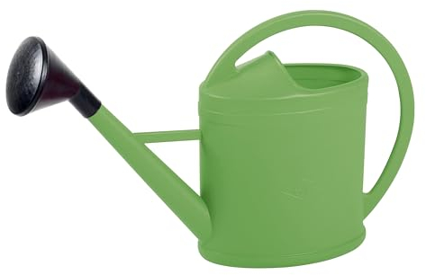 EDA - Arrosoir Ovale 6 litres Parisien - avec Pomme Noire - 48 x 15 x 34,5 cm - Vert Matcha