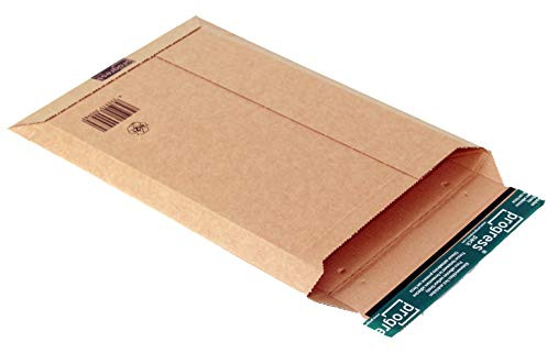 progressPACK Versandtasche Premium aus Wellpappe, DIN B4+, 285 x 397 x - 50 mm, PP W01.07; braun; 100 Stück im Pack