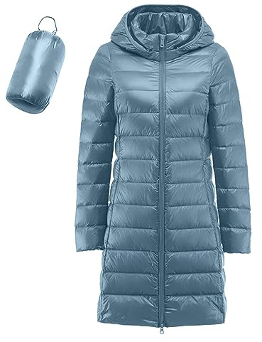 Lätt dunjacka med huva damer quiltad jacka lätt dunrock damer vinter dun vinterjacka damer lätt ultralätt tunna quiltade jackor kvinnor fjäderlätt mjuk dunjacka övergångsjacka
