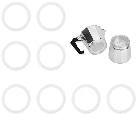 Högkvalitativa silikontätningar för kaffebryggare, kompatibla med Bialetti Moka Express Dam Espresso 2 koppar, 8-pack