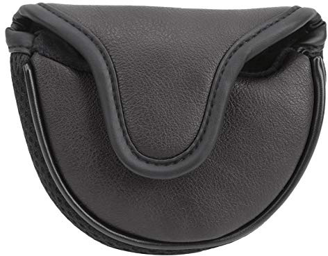 Msiud Housse de Protection Couvre Putter Golf Maillet Moyen Chef Demi, Cercle Cuir PU Imperméable, Doublure Douce Anti Choc Accessoire Équipement de Golf Magnetic Couvre Tête Accessoire, 11 x 13,5 cm