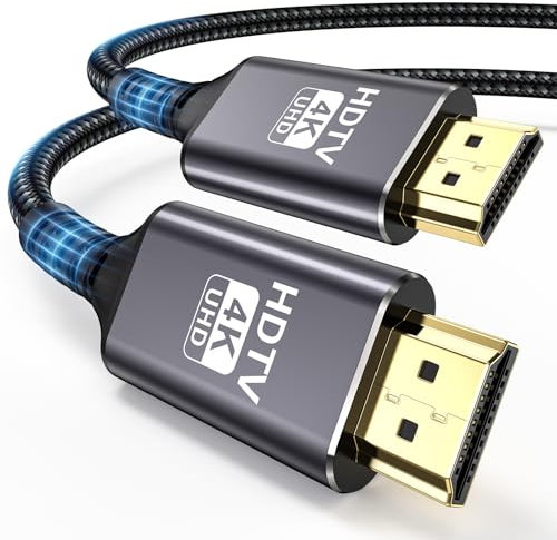 Gulemfy 4K HDMI Kabel 1Meter, HDMI 2.0 Kabel 4K@60Hz 18Gbps mit Ethernet/Audio Ruckkanal, Support 4K 3D HDR UHD 2160p 1080p Kompatibel mit Monitor, TV, Blu-ray, PS5/4/3, Xbox, Laptop
