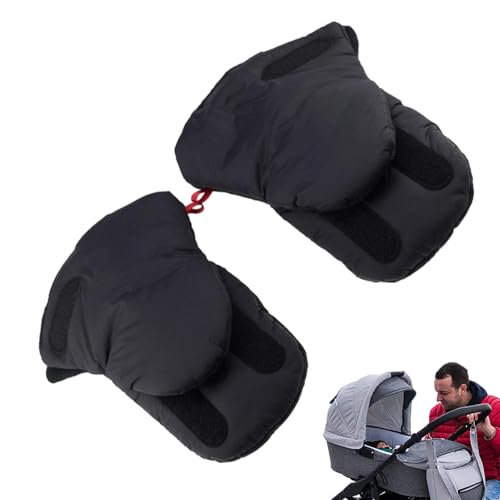 Kinderwagen-Handmuffen, extra dicke, gemütliche Kinderwagen-Lenkermuffen aus Fleece | Winddichte, wasserdichte Golfwagen-Fäustlinge, Kinderwagen-Zubehör, Kutschen-Handmuffs für kaltes Wetter