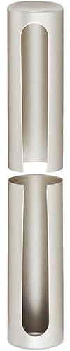 cyclingcolors 2x tapas protección para bisagras ventana puerta plástico fundas de ojal tubo decorativo, 20 mm de longitud, plástico blanco, 118 mm.