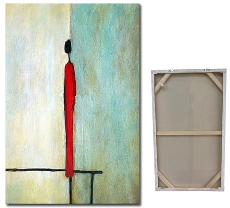 Mintura Großes handgemaltes Kunstwerk Handgemalte Figur Handgemalte Ölgemälde auf Leinwand Moderne Wanddekoration Pop Art für Wohnzimmer, Hotel, Dekor (MT162594, gerahmt, L 60 x