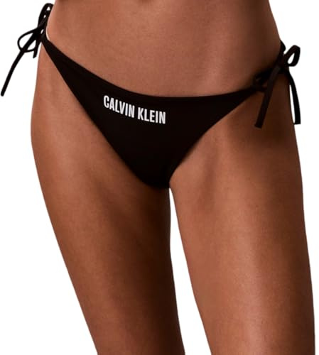 Calvin Klein Pantaloni da Bagno da Donna LV00Q61220 con Lacci Laterali, Nero (Nero), L
