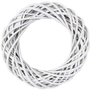 Weißer Weidenkranz Ø 35 cm – Dekorativer Kranz aus geflochtener Weide, natürliche Basis für DIY-Dekorationen, Türkränze & saisonale Arrangements