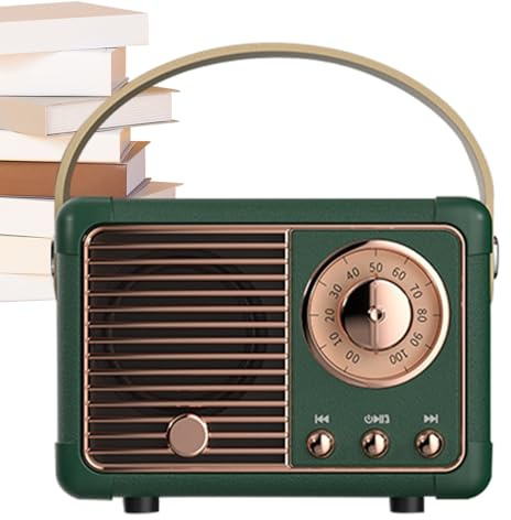 Haut-parleur portable – Audio de bureau rétro sans fil, gadget sonore vintage | Appareil de lecteur de musique de style ancien, ensemble de système de haut-parleurs compact pour la maison, l