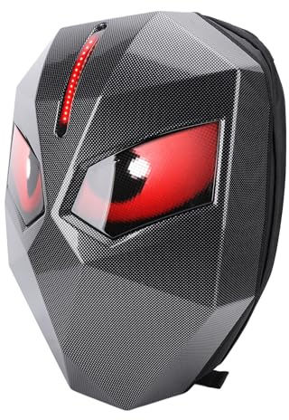 FTVOGUE LED-motorcykelryggsäck, ABS PC Hard Shell Bärbar Datorväska med Programmerbar Helfärgsskärm, 60 X 48 Pixlar Skärm, Justerbara Remmar för Ridning och Cykling för Män