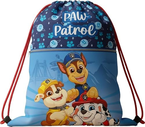 Paw Patrol - Sac de sport pour enfant, sac à dos pour maternelle, salle de sport, piscine, voyage, sac à chaussures