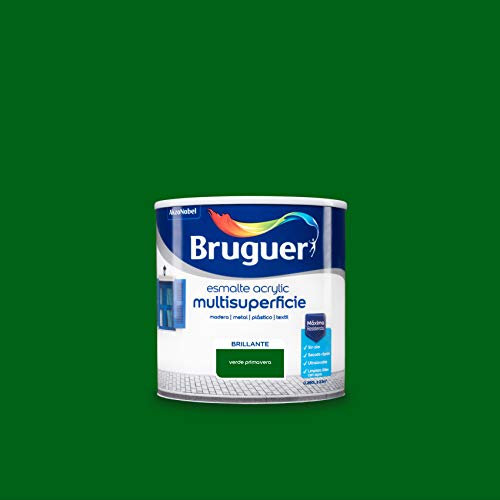 Bruguer Acrylic Multisuperficie Esmalte al agua Brillante Verde Primavera 250 ml