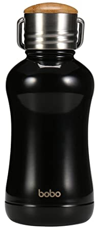 YOHKOH Mini borraccia termica con coperchio in bambù, piccola borraccia termica sottovuoto da 250 ml, per donne e bambini, per bevande calde per 12 ore e freddo per 24 ore, a prova di perdite, senza