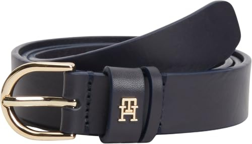 Tommy Hilfiger Damen Gürtel Essential Effortless 2,5 cm Ledergürtel, Blau (Space Blue), 95 cm