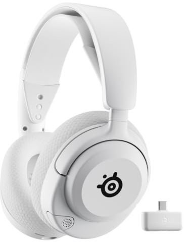 SteelSeries Arctis Nova 5 Wireless - Gaming Headset- Multi-System -PC,PS5 - Magnetische Neodym-Treiber -Über 100 Audio Presets - 60H Akkulaufzeit - 2,4 GHz oder BT-ClearCast Gen2.X-Mik -Weiß