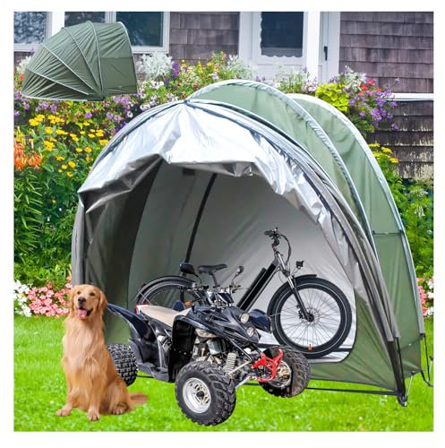YSMSMZJK Fahrradzelt Hängen 2 in 1 Motorrad Zelt für Terrassenmöbel,Fahrrad,Motorrad Fahrrad Garage Outdoor Motorrad Zelt,Green