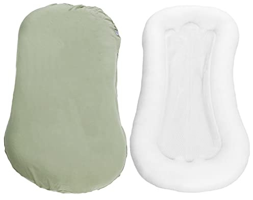 TYTOGE Cuscino Nido per Neonato, Capsula Nido per Neonato, Cuscino Ergonomico per Lettino per Bambini, Morbido Al Tocco, Facile da Pulire, per Ragazze (Verde)