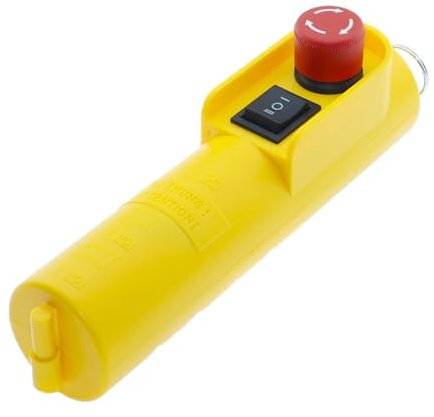 Control remoto para grúa, Polipasto eléctrico de Control de grúa a prueba de lluvia de operación directa de COB-61DRH con botón de interruptor de cabeza de seta de parada de emergencia Para cabrestant