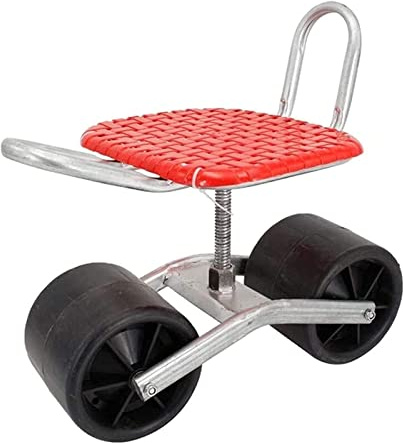 ADTUIUG Sgabello da giardino con poggiagomiti, Sgabello Carrello Sedile Girevole Regolabile a 360°, E da Giardiniere Esterno