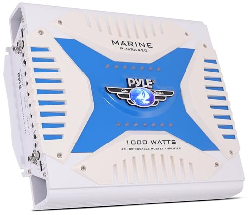 Pyle PLMRA420 1000W 4 Canali Impermeabile Marine Bridgeable Mosfet Amplificatore