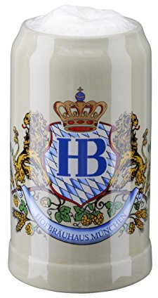 HB Hofbräuhaus München Bierkrug Hofbräuhaus München HB Krug 1 Liter King Werk KI 1000059
