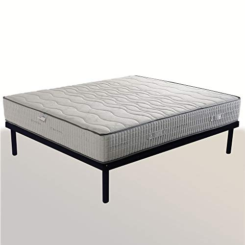 ITALYMATERASSI, MATERASSO RIGIDO singolo 90x190 cm, MATERASSO ORTOPEDICO ITALIANO H25 AirPur monoblocco, con tessuto antiacaro, Lato Estivo/invernale, Materasso SFODERABILE MOLTO ALTO