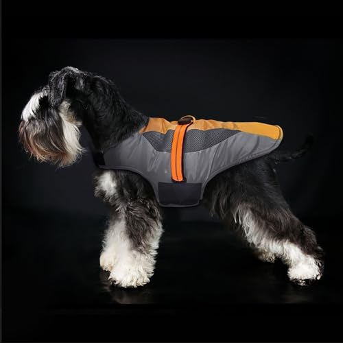 Hundemantel Wasserdicht Winter Warme Winddicht Reflektierend Hundejacken für Mittel und Große Hunde (S)