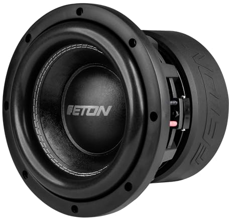 ETON MW 8 - Potente subwoofer da 20 cm/8 pollici, basso a lunga corsa per auto, altoparlante con magnete in ferrite, 2 x 2 ohm, 2 x 350 Watt, 1 pezzo