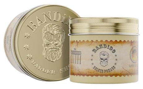 Bandido Deluxe Pomade 125 ml | Cera Capelli Uomo Water-Based | Tenuta Forte, Lucentezza Naturale Fino a Wet Look, Profumo Maschile Discreto | Rimodellabile E Facile Da Lavare