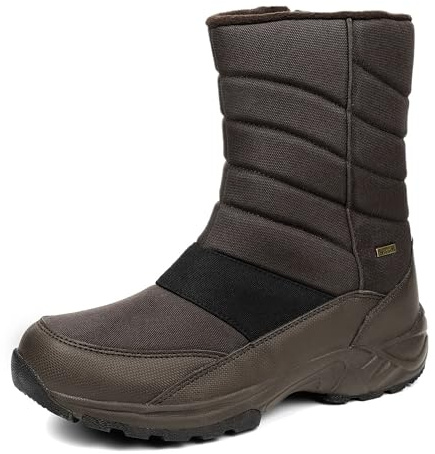 TLOLA Bottes d'hiver pour homme - Imperméables - Doublure chaude - Légères - Antidérapantes - Pour le travail, le ski, le plein air