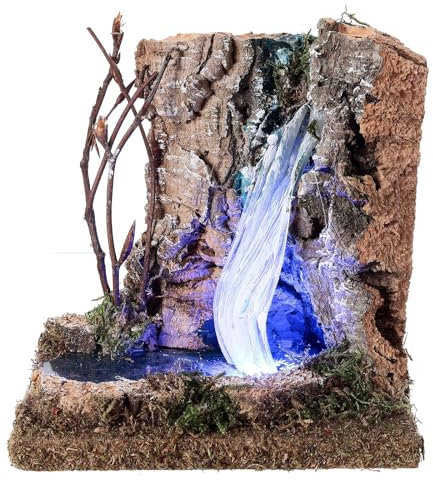 Holyart Cascata Piccola con LED 15x10x15 cm presepe 14-16 cm