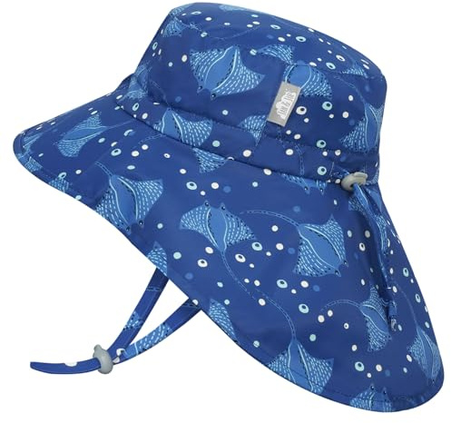 Jan & Jul Sombrero de Sol UV con Solapa en el Cuello niños