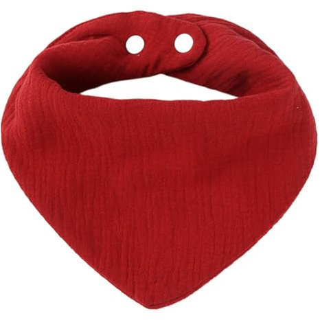 Baberos de algodón para niños, bandana de algodón para niños | Bandana triangular de algodón, baberos bandana de algodón puro, baberos, rojo, riferimento alla descrizione