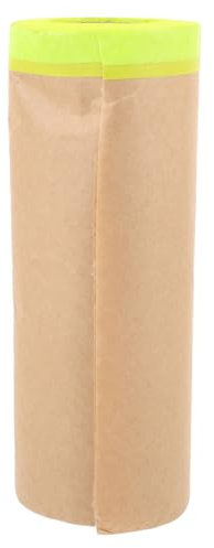 NUOBESTY Película De Enmascarar Papel Kraft Protección Total Para Pintura y Decoración