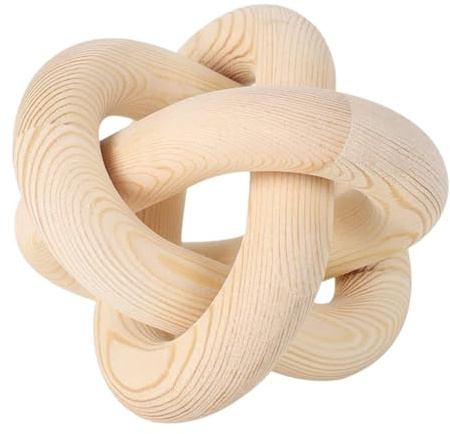 Decorazione Di Nodi Di Legno - Catena Decorativa Di Collegamento Intagliato, Accenti Di Decorazione Di Piccoli Ripiani | Ornamento Di Dichiarazione Fatto A Mano Per Finestre E Scrivanie Al