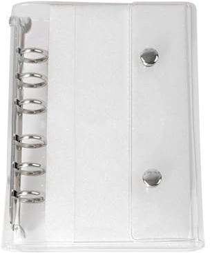 Ringbindningsmedel – 13,2 x 19,6 cm, budgetplanerare | 6 ringar transparent – pärm för scrapbook | fotoarrangör för flickor, kvinnor och män – kontorsförnödenheter