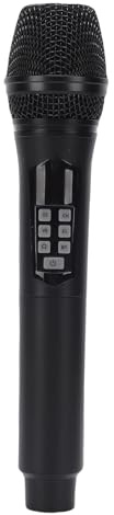 Goshyda Microfono Wireless, Microfono Dinamico Cordless Portatile Professionale Bluetooth 2.4G con Effetti Sonori, per Cantare Eventi Live in Studio Karaoke