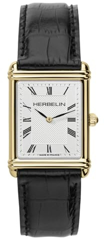 Michel Herbelin Classic Herrenuhr schwarz/goldfarben 17468/P08