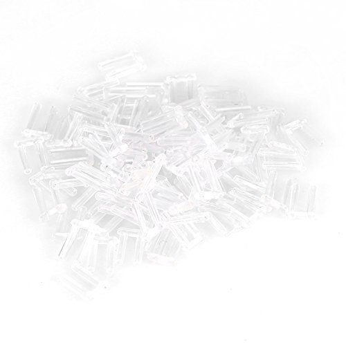 ANGGREK 3 Types 100pcs Nouveaux manchons de compression en plastique pour lunettes sans monture Accessoires Outils(1.4 * 0.8 * 0.7)