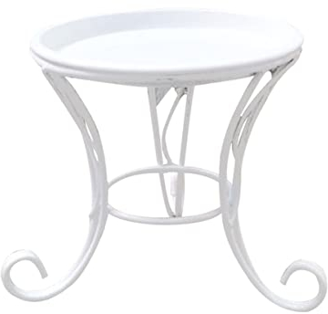 Hemoton, sgabello per fiori in metallo, supporto per fiori, sgabello in ferro, stile retrò europeo, sgabello in metallo per balcone, pavimento, vaso di fiori, scaffale per piante, colore nero