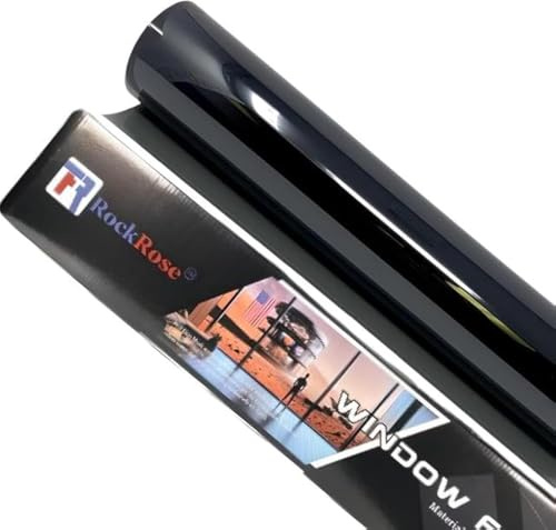 Rockrose Film teinté 5% Carbone de qualité supérieure pour fenêtre de Voiture - 91,4 cm x 6,1 m - 2 Plis - Anthracite - Anti-UV, Blocage de la Chaleur - Film adhésif pour Voiture ou Maison - Facile à