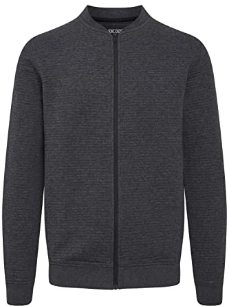 Indicode Bronte Herren Sweatjacke Cardigan Jacke, Größe:S, Farbe:Charcoal Mix (915)