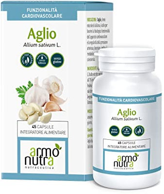 armonutra Integratore Alimentare a base di Aglio per il Benessere Cardiovascolare - 45 Capsule
