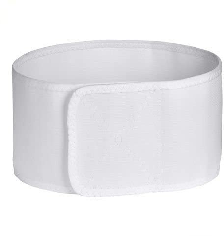 RCAI Pediatric Abdominal Binder Deluxe | Umbilical Hernia Belt, Post-op, Low Tone Muscle Support, Single Panel Abdominal Brace, 5” Tall Fits Toddler Waists 16-19, White, Made in USA…
