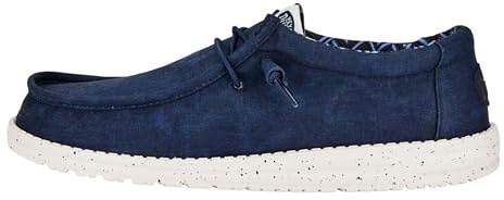 HEYDUDE Wally Canvas - Scarpe Uomo Slip-On - Mocassini, Navy, 45