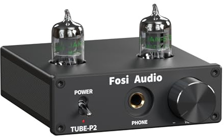 Fosi Audio P2 Headphone Amplifier Vacuum Tube Headphone Amp Mini Hi-Fi Stereo Audio with Low Ground Noise Output Protection