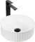 Rea Charlotte Aufsatzwaschbecken für Badezimmer, 365 x 365 x 120 mm, Keramik (weiß)