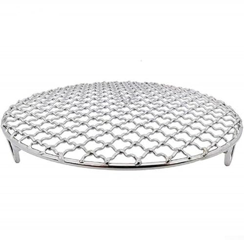 Stainless Round Cooling Rack, 201 Silver Stainless Round Roasting Rack, Oven Grill Rack with 3 Legs for Cooking Baking Steaming(240mm)