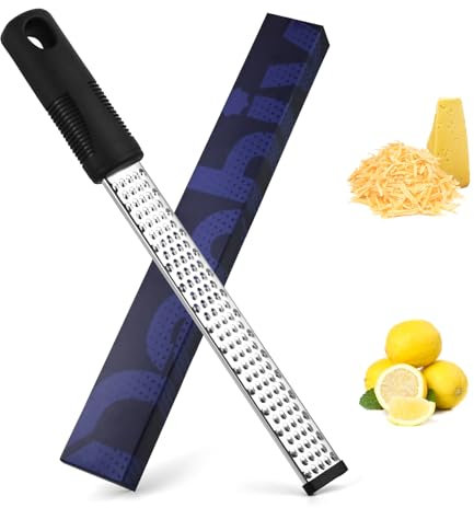 Dachiy Grattugia Formaggio, Grattugia Manuale, Grattugia Limone per Parmigiano, Agrumi, Limone, Zenzero, Noce Moscata Affilato E Cioccolato, in Acciaio Inox, Lavabile in Lavastoviglie