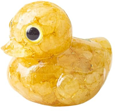Kristallente Ente Figuren, Kristallkies Ente Desktop Ornament, niedliche Tierstatue, kleine Sammelfigur für Zuhause Schreibtisch Dekoration